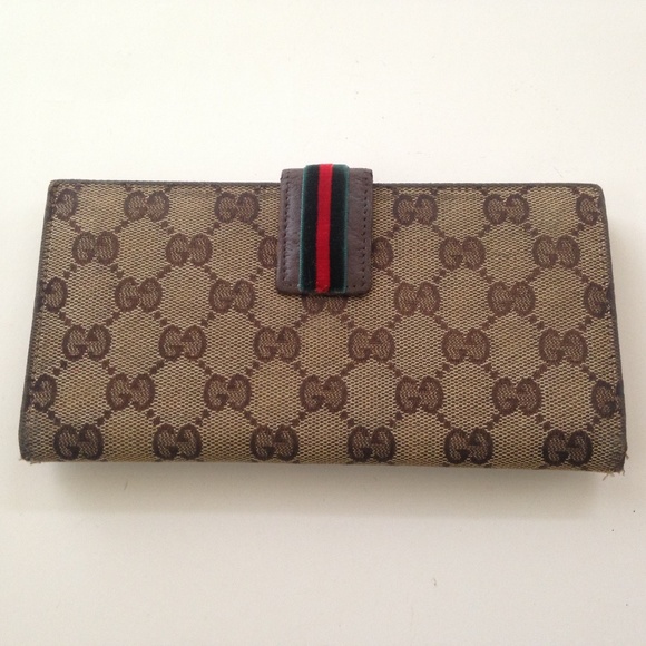 Authentic, Gucci Brown Canvas with Leather Trim, L - Picture 6 of 8